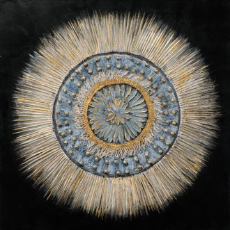 Schubiger M&ouml;bel Bild Blaugraues 3D Mandala