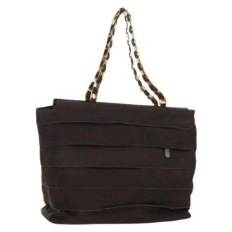 Ferragamo Pre-owned Canvas Schoudertas - Dames - Pre-owned - Bruin - Maat: ONE Size