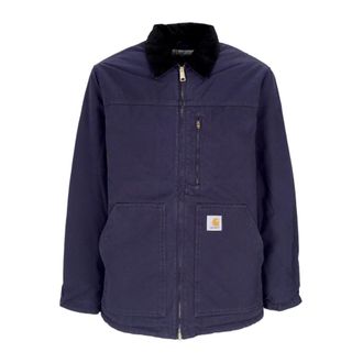 Carhartt Work in Progress Canvas Jas Donkerblauw/Zwart - Heren - Zomerjassen - Blauw - XL - Katoen - Jassen