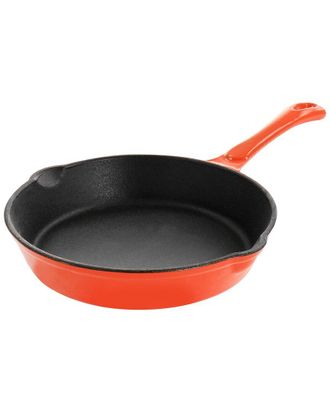 MegaChef Enameled Round 8In Preseasoned Cast Iron Frying Pan