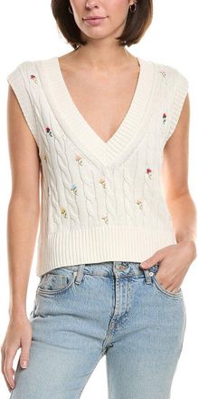 Free People Plumeria Floral Sweater Vest