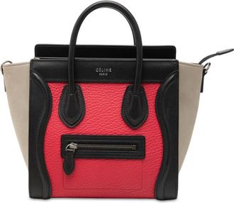 Celine Pre-owned Celine Nano Tricolor Nubuck and Calfskin Luggage Tote Ladies S7R1EJGNSTUMBC9G