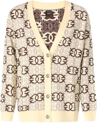 Pinko Cardigan - Dames - Vesten - Beige - L - Truien & Vesten