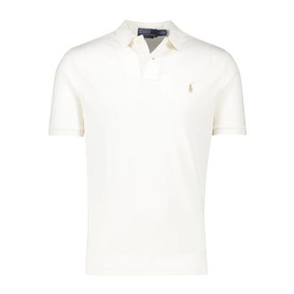 Polo Ralph Lauren Tops, Heren, Wit, L, Katoen, Klassiek Fit Polo met Korte Mouwen