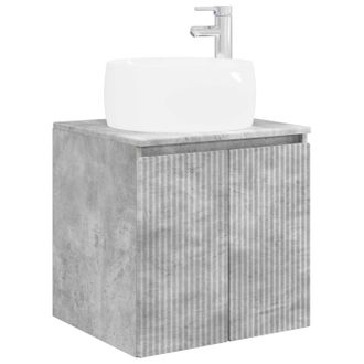 vidaXL Vanidad Con Lavabo De Pared Gris Hormig&oacute;n 49,5 X 44,5 X 66 Cm Vidaxl