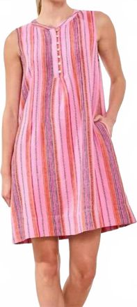 Tribal Womens Pintuck Linen Mini Dress In Rose Silk