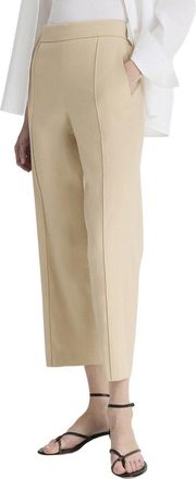 Vince Mid Rise Tapered Pull On Linen-Blend Pant
