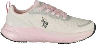 U.S.Polo Association White Polyurethane Womens Womens Sneaker