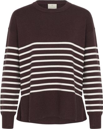 Kaffe Truien & Vesten, Dames, Bruin, XS, Round-neck Truien