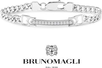Bruno Magli Mens 1/3 Carat Lab Grown Diamond Bracelet In Sterling Silver, 8 Inches