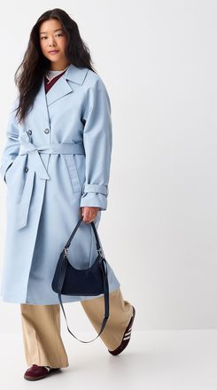 Twik Womens Marbled-button twill Trench Coat