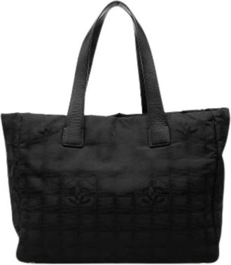 Chanel Pre-owned Nylon Tote Bag - Dames - Vintage Shopper - Zwart - ONE Size - Nylon - Vintage