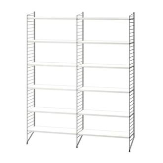 String Furniture String - Regal 120 x 200 cm, weiss / dunkelgrau