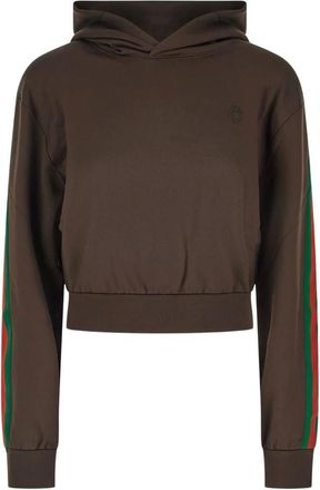 Gucci Stretch Jersey Sweatshirt - Dames - Sweatshirts & Hoodies - Bruin - Maat: M Jersey
