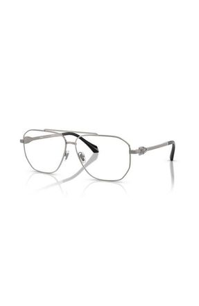 Versace 57mm Square optical glasses in Silver at Nordstrom