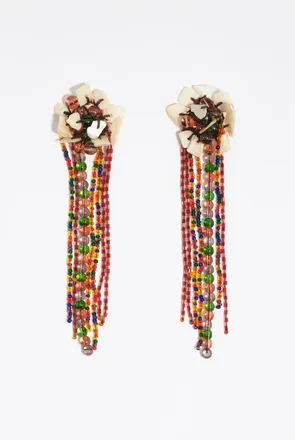 Bimba & Lola Mother-Of-Pearl Bead Earrings in Garnet at Nordstrom