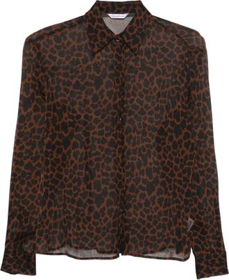 Guglielminotti Shirt met dierenprint - Bruin