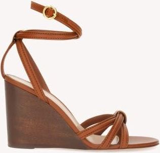 Gianvito Rossi Rabat Wedge Sandal in Brown Calf Leather at Nordstrom, Size 40.5