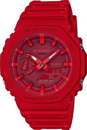 Casio G-shock Mens Red Watch GA-2100-4AER - One Size