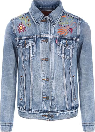 Levi's boyfriend trucker jacket - Blu