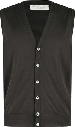 FILIPPO DE LAURENTIIS Gilet met knopen - Groen