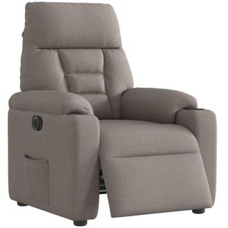 vidaXL Sill&oacute;n Reclinable El&eacute;ctrico Tela Gris Taup&eacute; Vidaxl