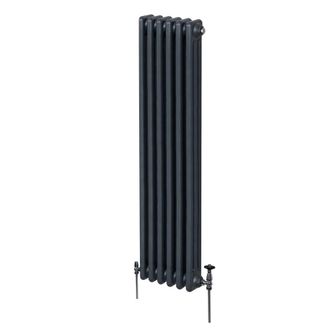MonsterShop Traditional 3 Column Radiator - 1800 x 292mm - Anthracite Grey