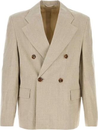 S&eacute;fr Jassen, Heren, Beige, M, Linnen, Donovan Blazer
