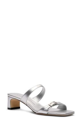 Stuart Weitzman Baby Babette Slide Sandal in Silver at Nordstrom, Size 9.5