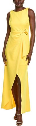 Badgley Mischka Side Drape Wrap Skirt Gown