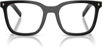 Prada Pr B11V Squared Black Acetate Optical Glasses