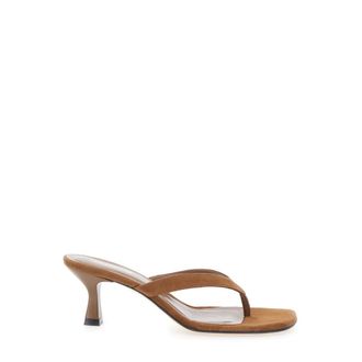 Semicouture Sandalen met teenstuk - Dames - Schoenen - Beige - Maat: 40 EU Su&egrave;de