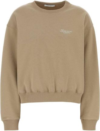 Givenchy Beige Logo Crew Neck Sweatshirt