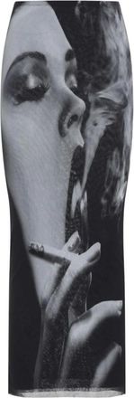 Jean Paul Gaultier Smoking Dames Lange Rok - Dames - Midirokken - Zwart - XS - Rokken
