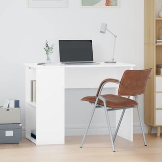 vidaXL Scrivania Bianca 100x55x75 Cm In Legno Multistrato - Vidaxl