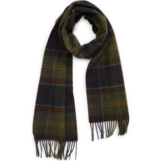 Barbour Tartan Lambswool & Cashmere Scarf in Classic Tartan at Nordstrom