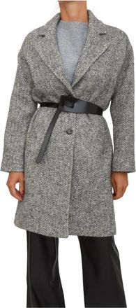 Liu Jo Jassen, Dames, Grijs, 2Xs, Katoen, Belted Coat