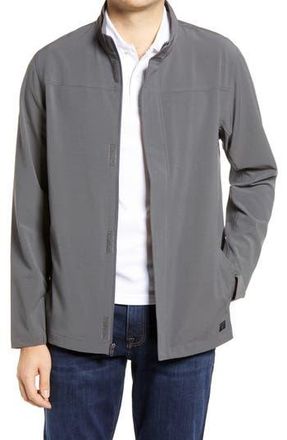 Travis Mathew Crushing It Stretch Jacket in Grey Pinstripe at Nordstrom Rack, Size Small