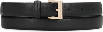 Kazar Leren Riem met Vierkante Gesp - Dames - Riemen - Zwart - 120 CM - Leer - Accessoires