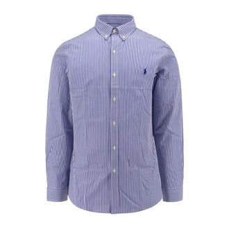 Polo Ralph Lauren Blauwe Buttoned-down Overhemd met Lange Mouwen - Heren - Casual Overhemden - Blauw - S - Katoen - Overhemden