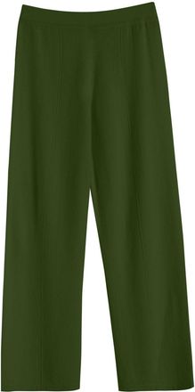 Chinti and Parker wide-leg track pants - women - Cashmere/Wool - LL - Green
