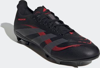 adidas Fussballschuh ADIDAS PERFORMANCE PREDATOR LEAGUE FG/MG, Damen, Gr. 42,5, schwarz (core schwarz, grau four, lucid rot), Synthetik, Schuhe Fussballschuh