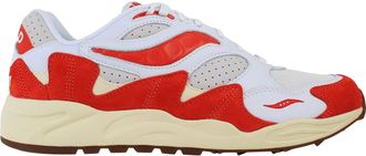 Saucony Grid Shadow 2 Mens White/Red Trainers - Size UK 12