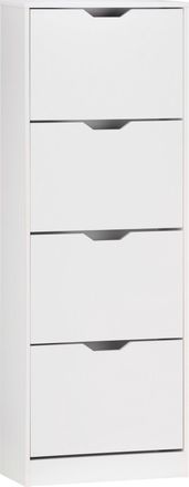 Livetastic Schuhkipper, Weiß, Holzwerkstoff, 55x152.5x23.5 cm, Kleinmöbel