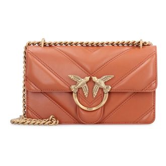 Pinko Pinko, Dames, Tassen, Bruin, Maat: ONE Size Katoen