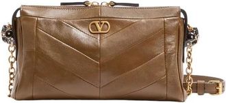 Valentino Garavani Panthea Small Shoulder Bag - Dames - Schoudertassen - Bruin - ONE Size - Leer - Tassen