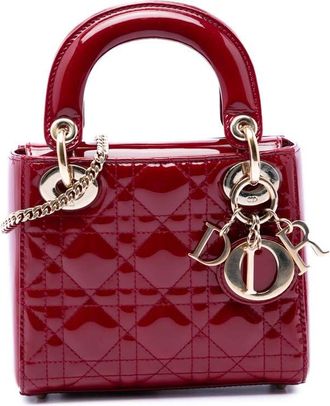 Dior Pre-owned Dior Mini Patent Cannage Lady Dior Ladies R49LYX9HE8BVJ6HI