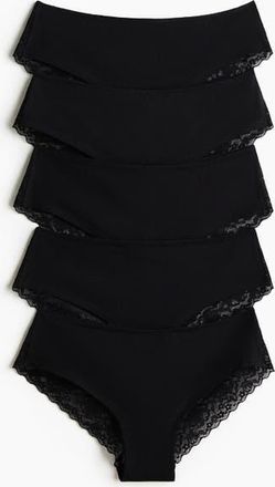 H&M 5-pack Hipster Briefs in Black at Nordstrom, Size X-Large