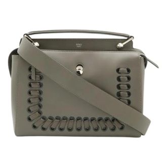 Fendi Pre-owned Handbags, female, Gray, Size: ONE SIZE Pre-owned Dotcom Leather 2way Bag