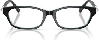 Tiffany & Co. Rectangular Eyeglasses with Light Blue Detailing